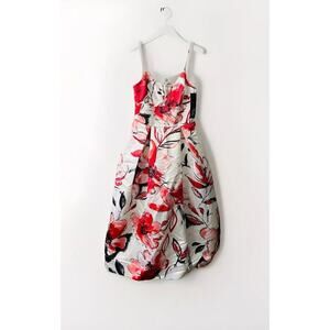 New Parker (4) Black Sana Dress Coral Gardenia Floral Pink Size 4 MSRP $418